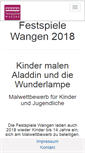 Mobile Screenshot of festspiele-wangen.de